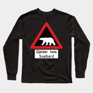 Svalbard Polar Bear Sign T Gjelder Norway Long Sleeve T-Shirt